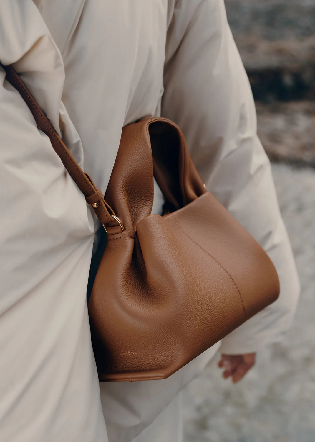 Polene Numéro Neuf Mini Edition Textured Camel