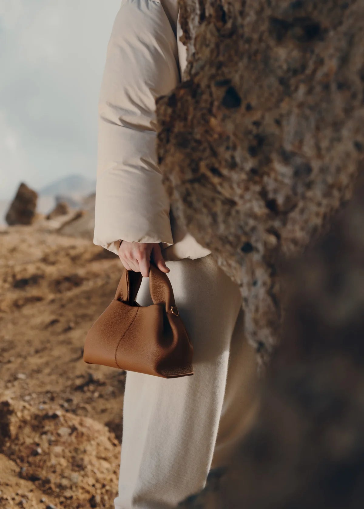 Polene Numéro Neuf Mini Edition Textured Camel