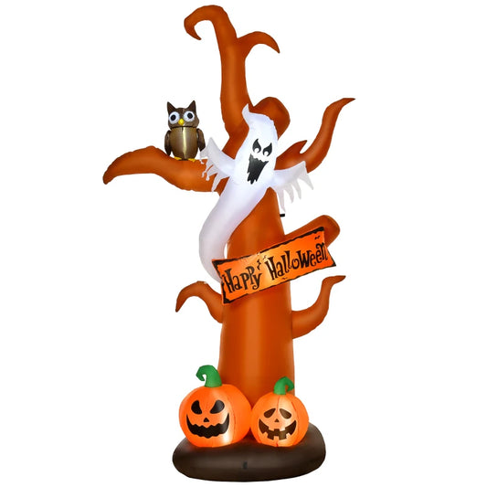 HOMCOM 2.7m Halloween Inflatable Dead Tree with Ghost 844-396V70