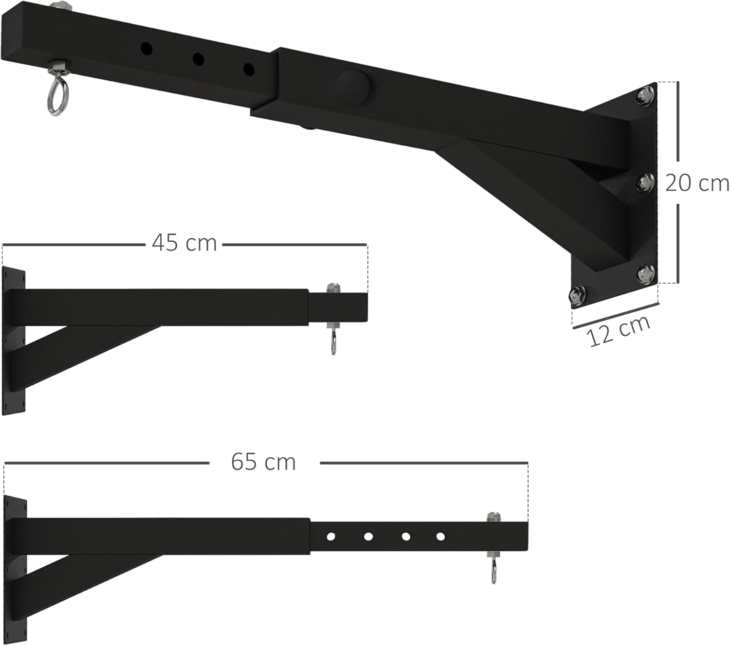 SPORTNOW Punch Bag Bracket, 5-Length Adjustable Boxing Bag Bracket