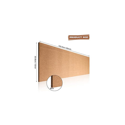 Cork Board Roll 8 mm Thick 60 x 12 Inch