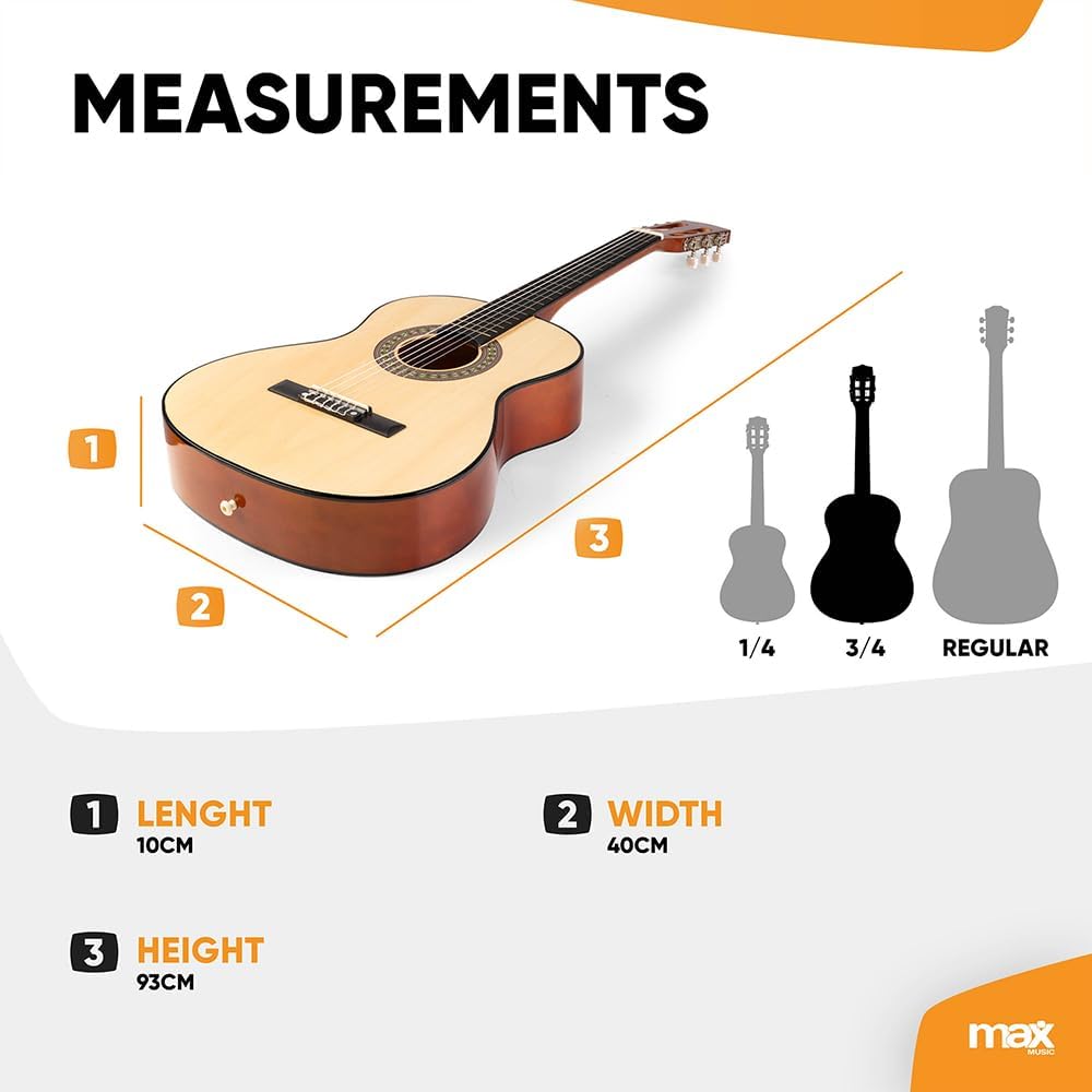 MAX SoloArt Junior 3/4 Starter Acoustic Guitar Kit