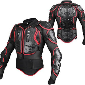 GES Motorcycle Body Protective Jacket (XL(Black and Red))