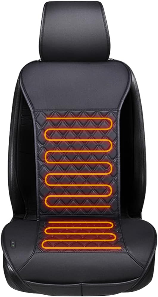 Seat Cushion, Comfortable Seat Cover with Full Back Support, Universal for Front Seat in Winter