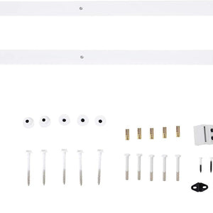 HOMCOM 6FT Rustic Interior Sliding Barn Door Mounting Hardware Kit - White