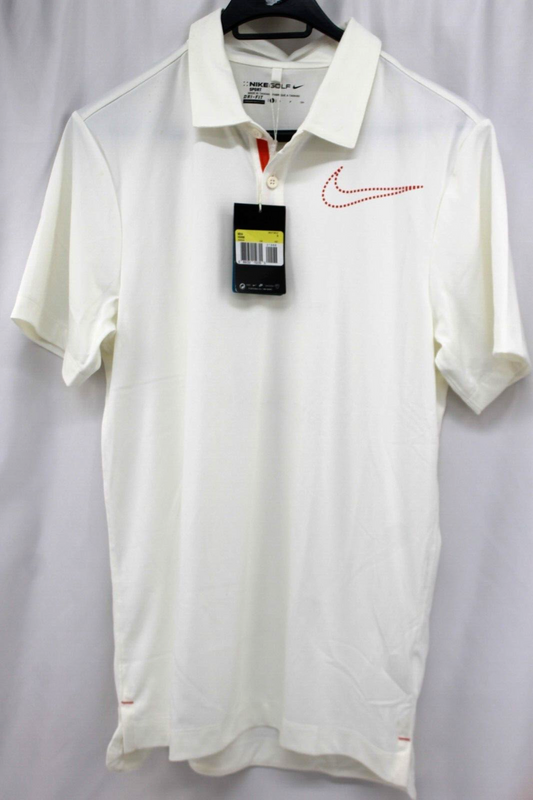 NIKE GOLF SPORT DRI- FIT POLO SHIRT SIZE SMALL ECRU