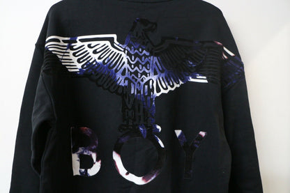 BOY EAGLE FLOCK SWEATER BLACK SIZE M