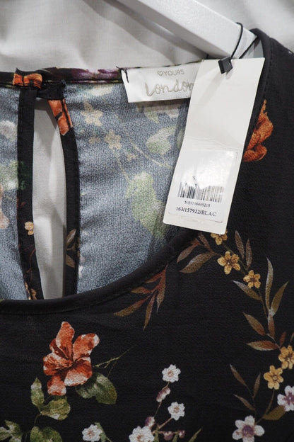 YOURS LONDON Curve Black Blossom Midi Dress