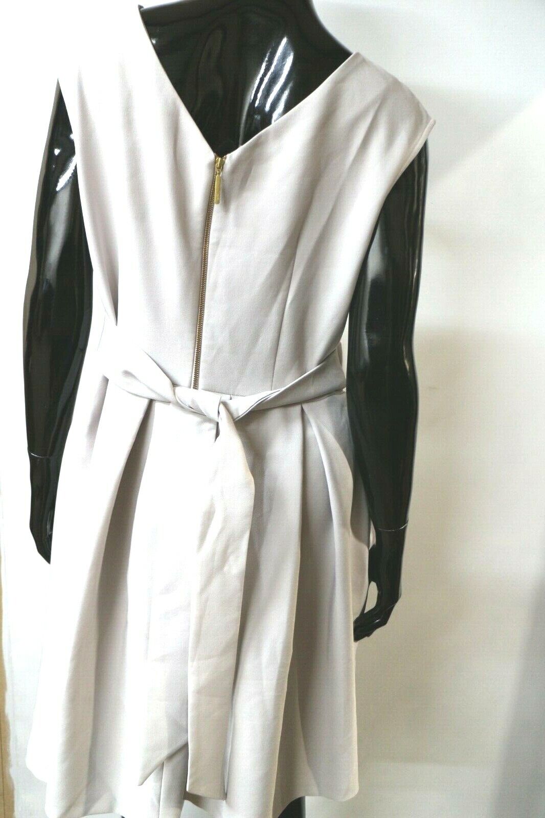 CLOSET LONDON BEIGE KNEE LENGTH DRESS UK 16