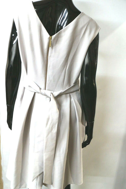 CLOSET LONDON BEIGE KNEE LENGTH DRESS UK 16