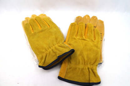 3 PAIRS WORK/GARDENING LEATHER / SUEDE GLOVES TAN XL