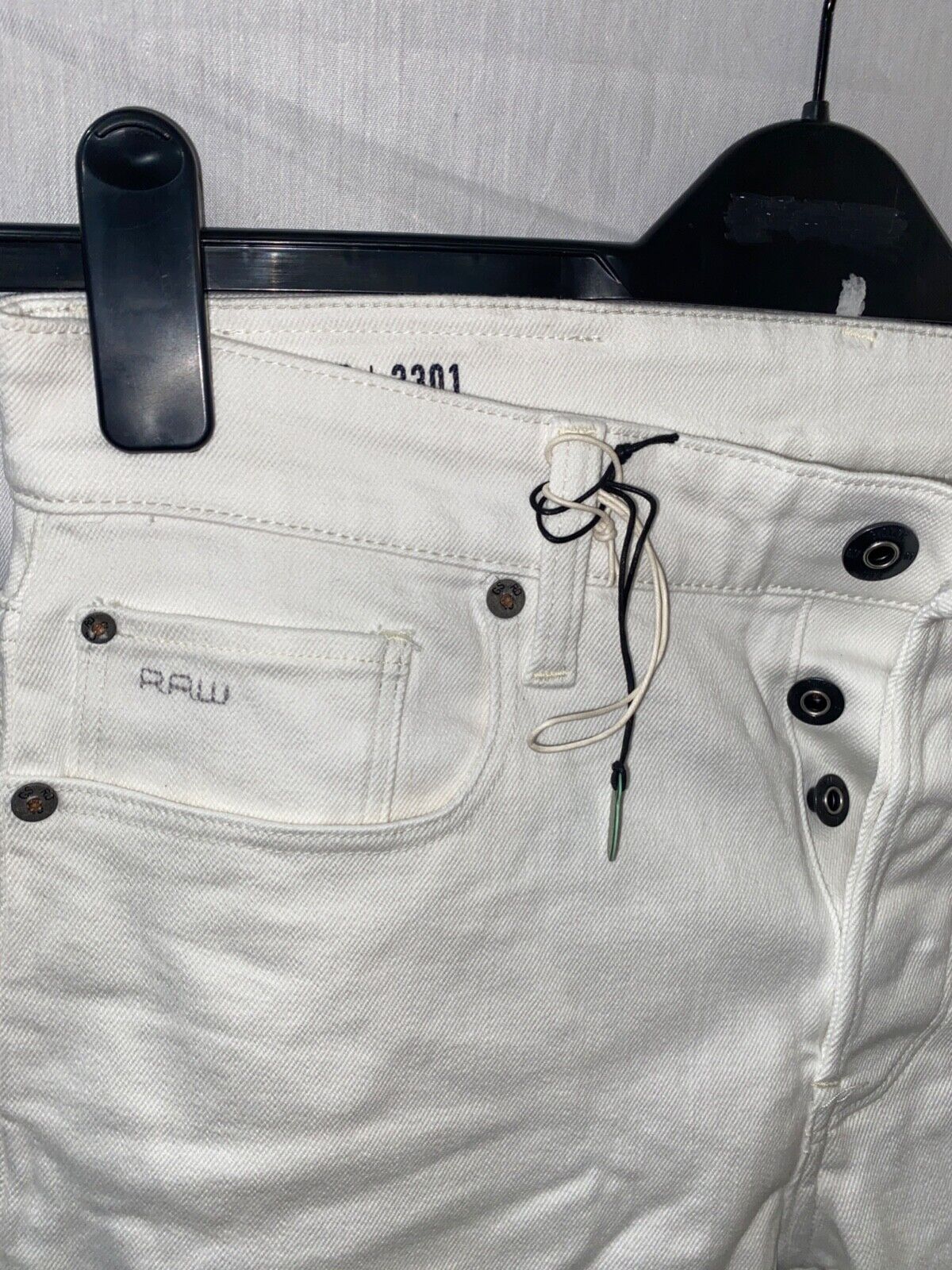 G-STAR RAW 3301 SLIM WHITE MENS W29 L 34