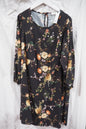 YOURS LONDON Curve Black Blossom Midi Dress