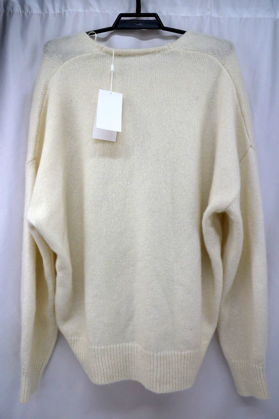 HUGO BOSS SEAMLESS V-NECK SWEATER IN COTTON AND CASHMERE RRP:£169