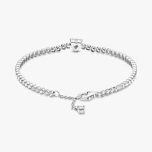 PANDORA Sparkling Heart Tennis Bracelet Sterling silver