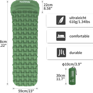 Naturehike Sleeping Pad square 198x59cm Green