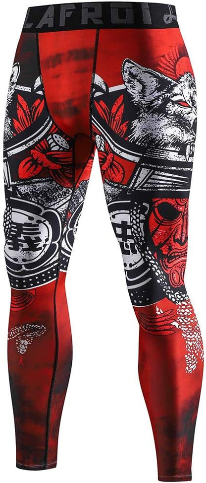 LAFROI Men's Quick Dry Cool Compression Fit Tights Leggings Waistband-MD