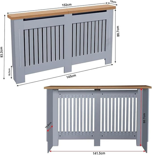 Blisswood Radiator Cover Traditional (Large, Grey)