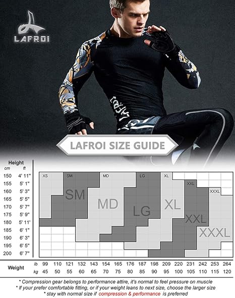 LAFROI Men's Quick Dry Cool Compression Fit Tights Leggings Waistband-MD