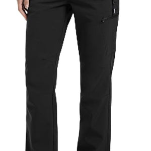 Outdoor Ventures Womens Winter Softshell Trousers-UK12 SHORT-BLACK
