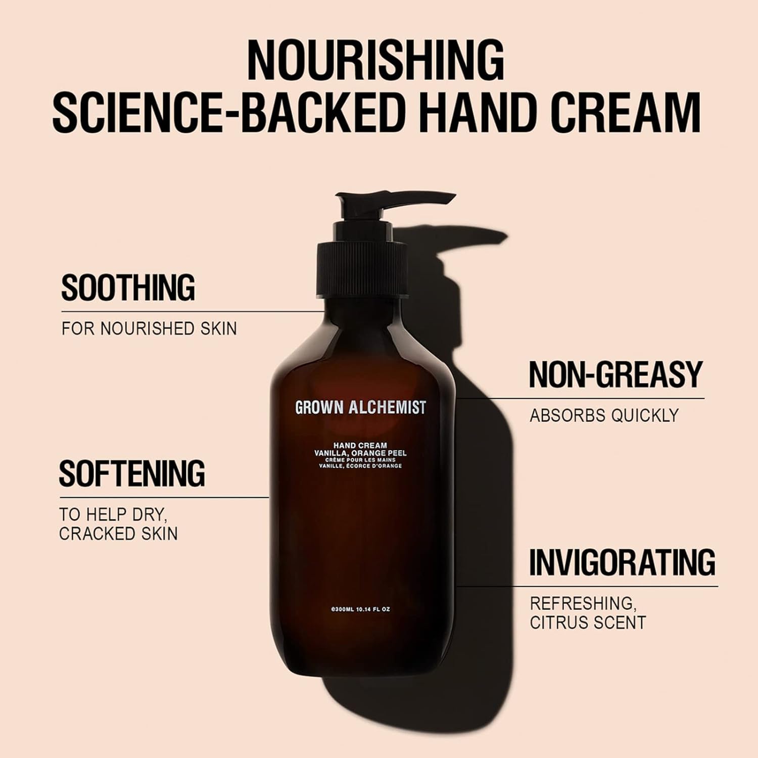 Grown Alchemist Hand Cream: Vanilla, Orange Peel 300ML