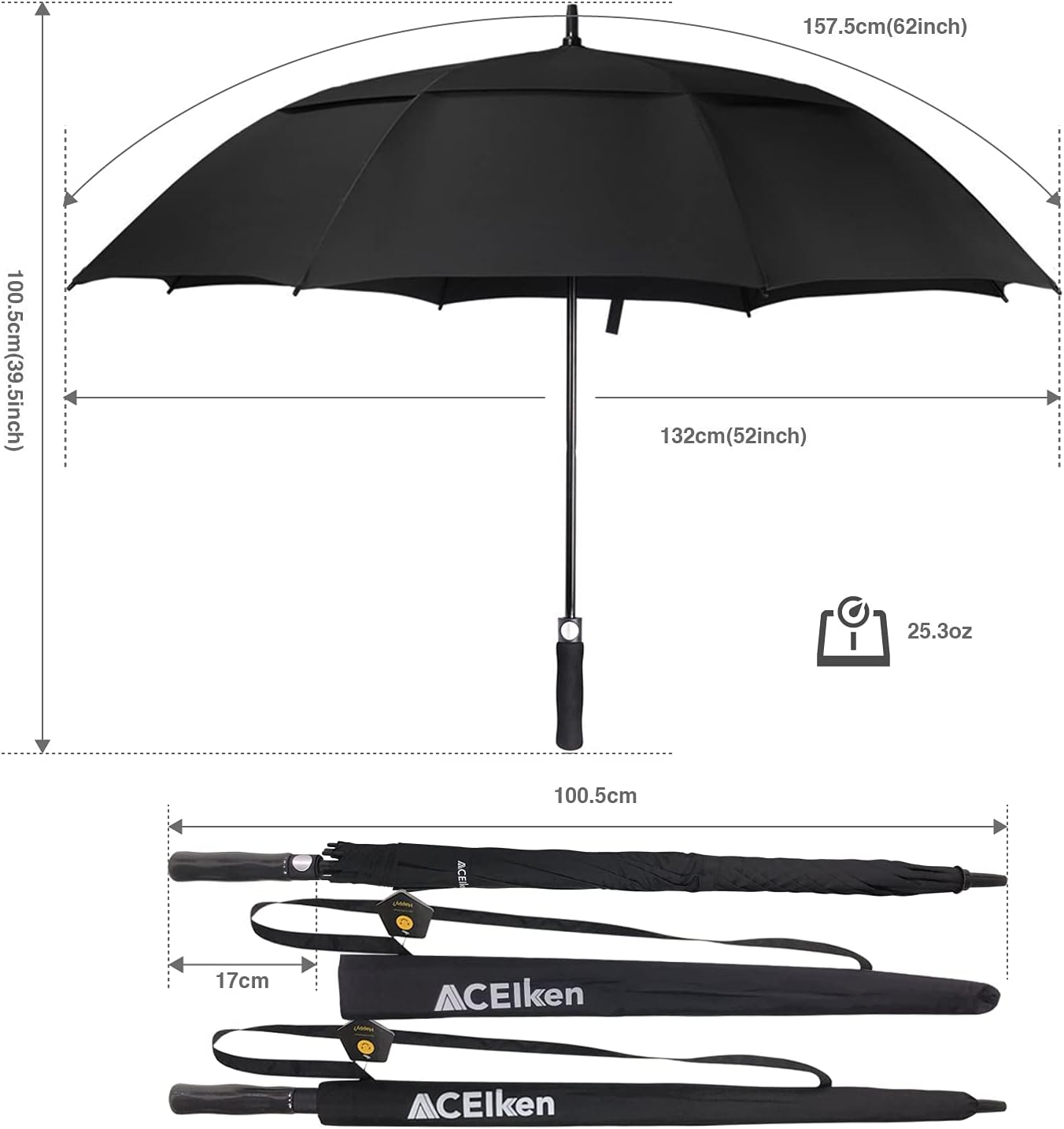 aceiken rain golf umbrella