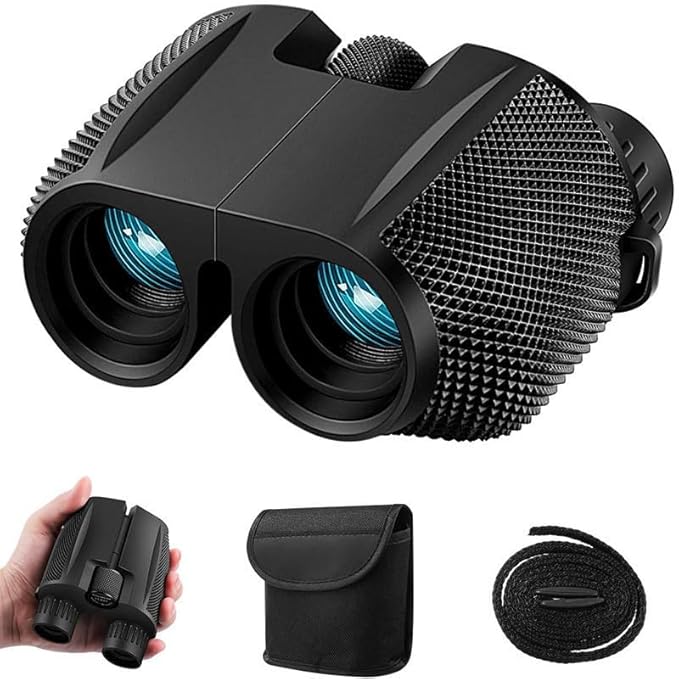 10X25 HD Binoculars for Adults Kids - High Powered Compact Binoculars