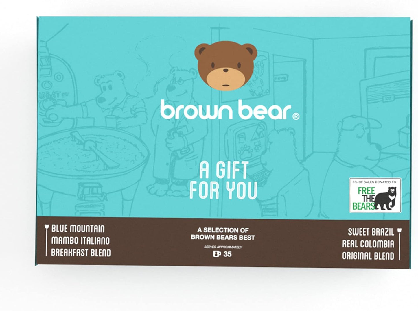 Brown Bear Coffee Beans Gift Set