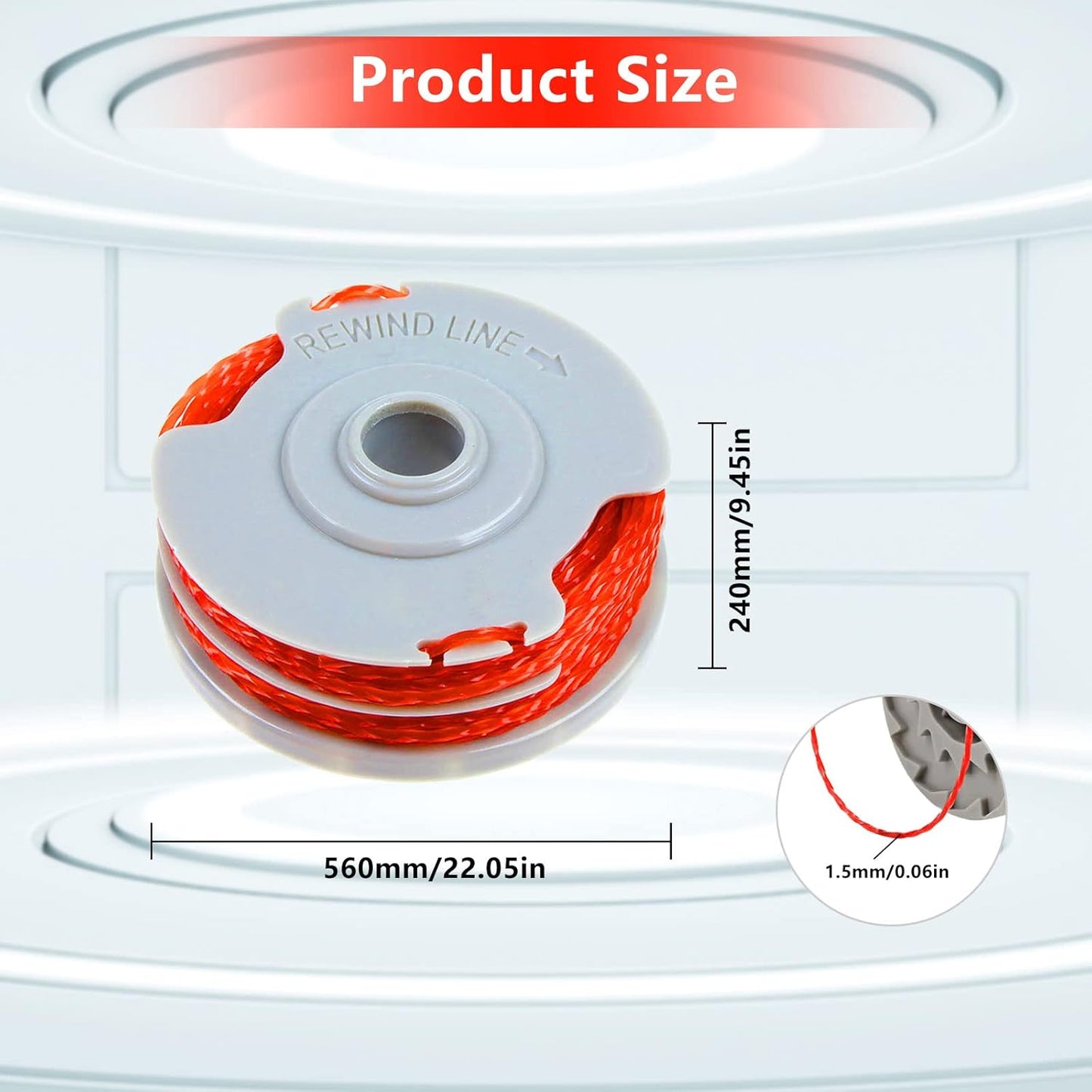 8 X Flymo FLY021 Strimmer Spool 1.5mm
