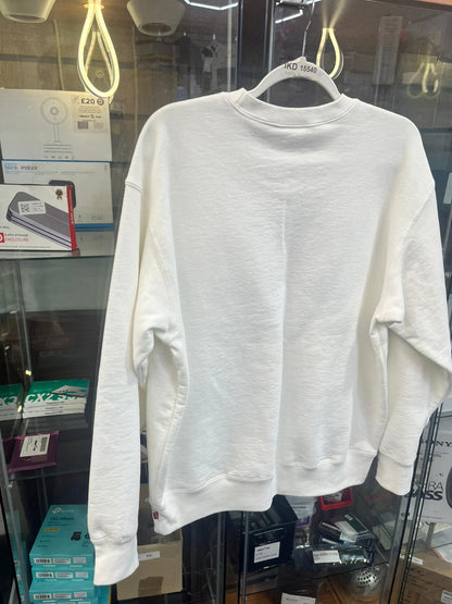 Supreme Stacked Crewneck Sweater White Men's Size Large SS21