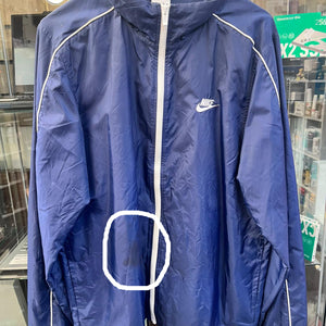 Nike Men's Jacket M Blue Nylon with Polyester Windbreaker Large
