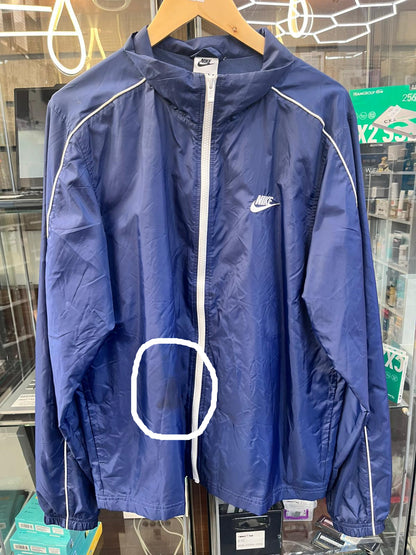 Nike Men's Jacket M Blue Nylon with Polyester Windbreaker Large