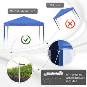 Outsunny 3 x 3M Garden Pop Up Gazebo Height Adjustable
