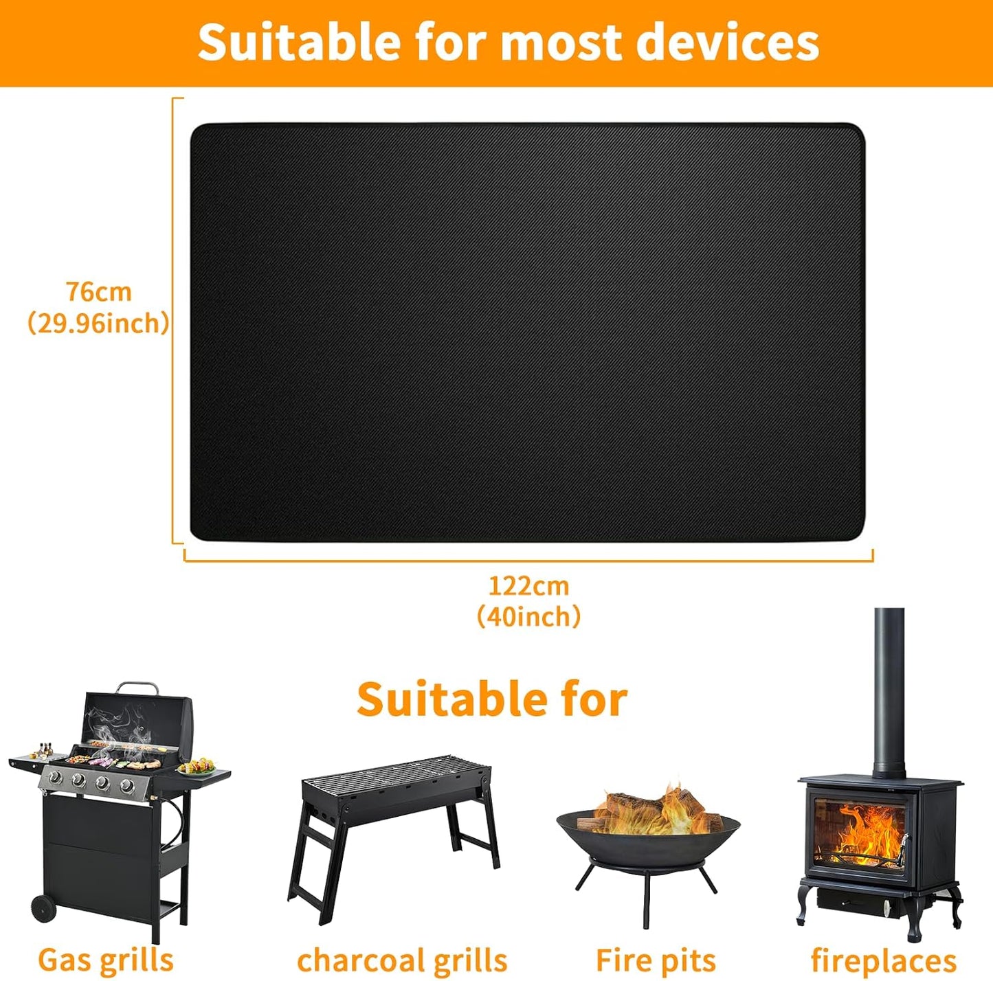 Firepit Mat 122x76cm