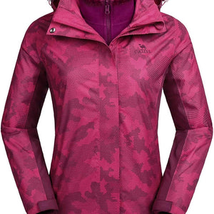 Camel Crown 3-in-1 ski jacket PINK UK MEDIUM