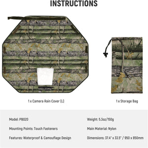 NEEWER PB020 Large Waterproof Rain Cover for Camera Camo