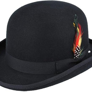 Maz London unisex classic hand made wool bowler hat size L