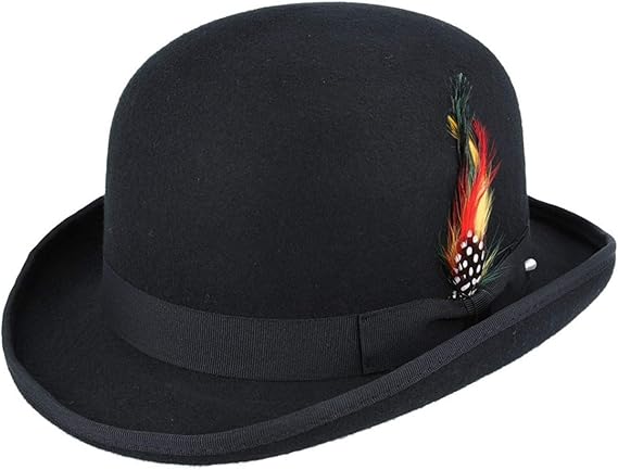 Maz London unisex classic hand made wool bowler hat size L