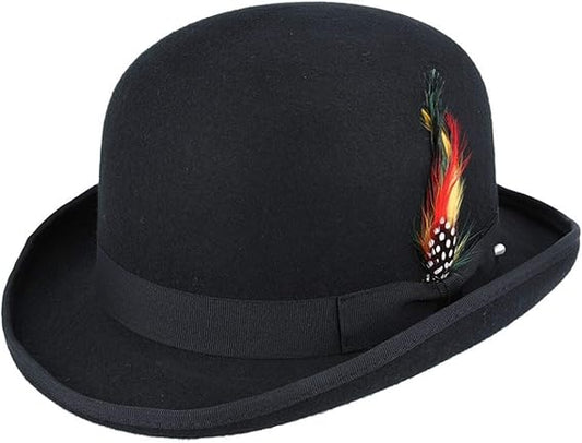 Maz London unisex classic hand made wool bowler hat size L