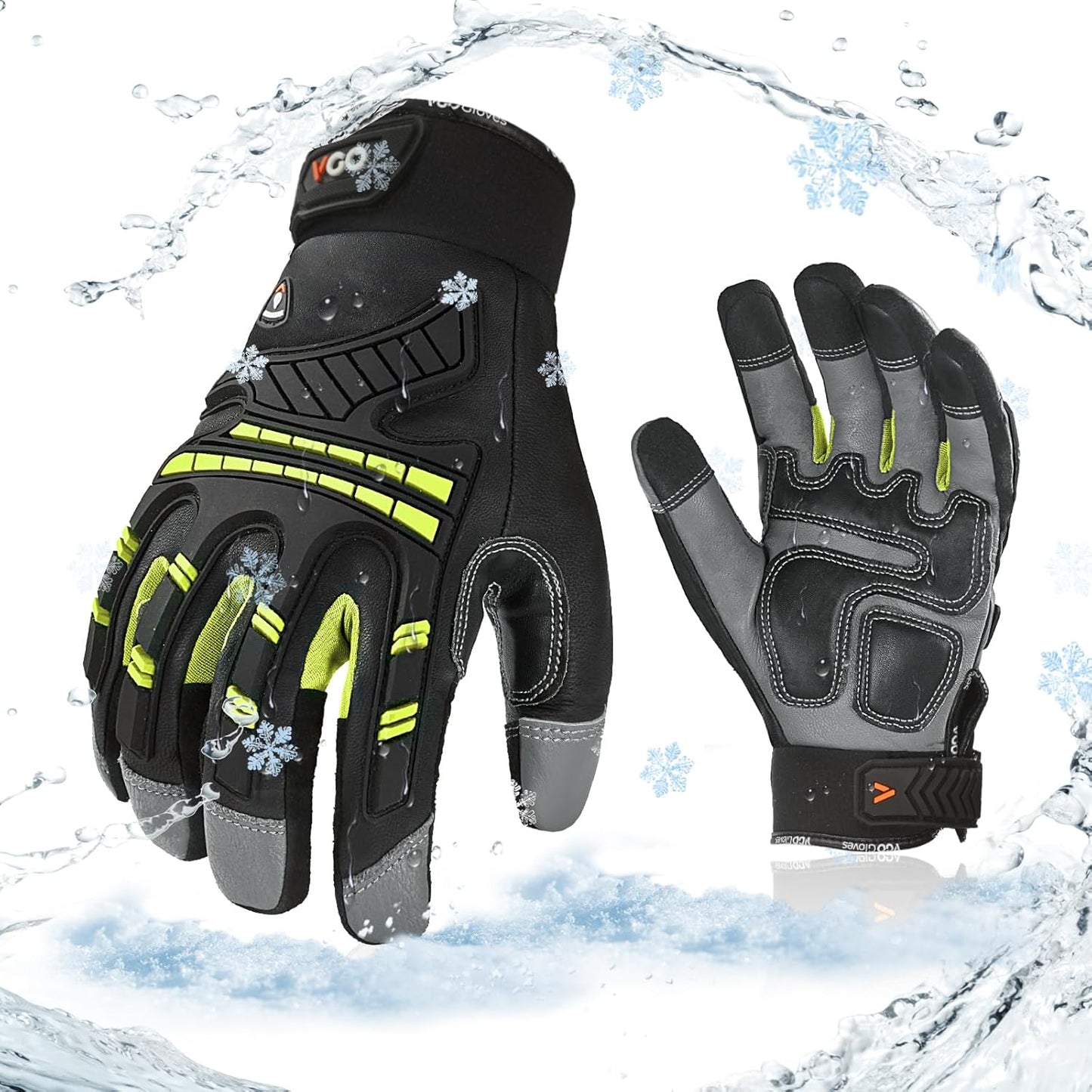 VGO thermal waterproof work Gloves-MEDIUM/8