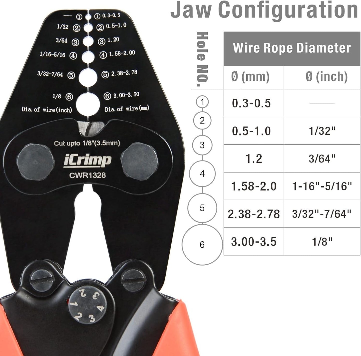 iCrimp CWR1328 Wire Rope Crimping Tool