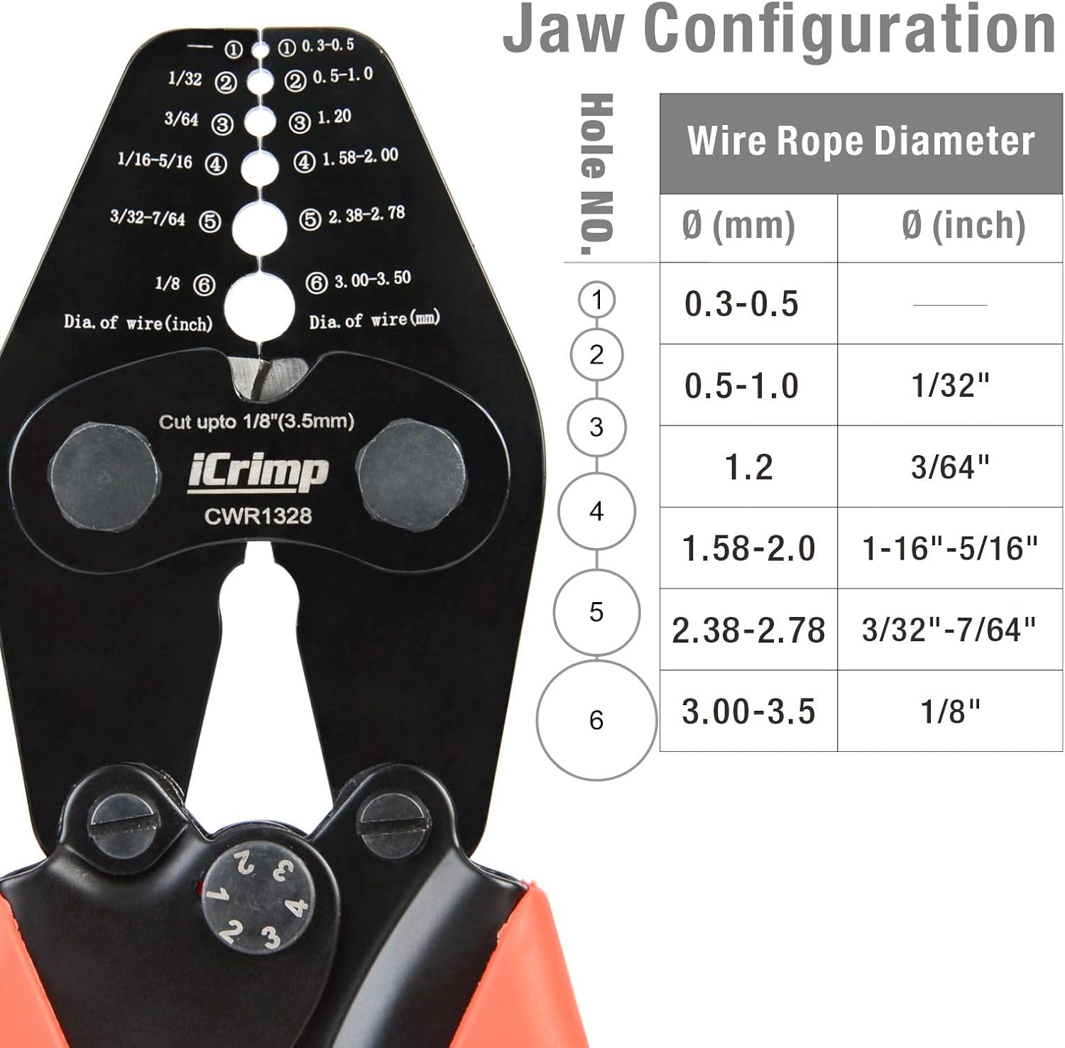 iCrimp CWR1328 Wire Rope Crimping Tool