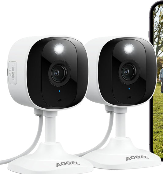 AOQEE Indoor Security Camera 2 Pack