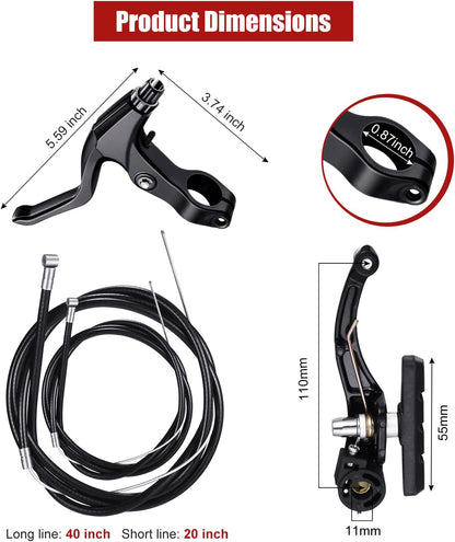 Complete Bike Brake Set-Black