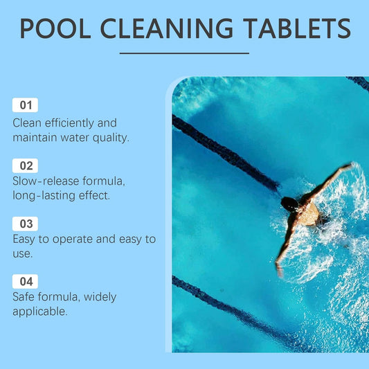 2 X MoonSpry Chlorine Cleaning Tablets for Swimming Pool Long Lasting Sanitizer 100g