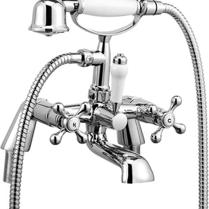 Wasserrhythm Bath Mixer Taps with Shower Attachment Victorian Traditional Telephone