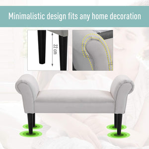 HOMCOM 831-135V70 SMALL CHAISE-GREY