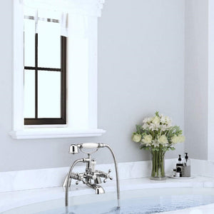 Wasserrhythm Bath Mixer Taps with Shower Attachment Victorian Traditional Telephone
