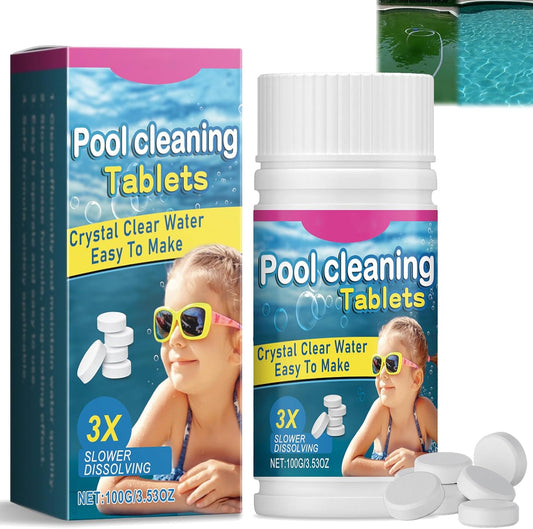 2 X MoonSpry Chlorine Cleaning Tablets for Swimming Pool Long Lasting Sanitizer 100g