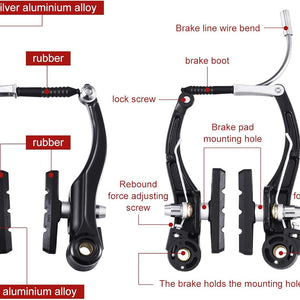 Complete Bike Brake Set-Black